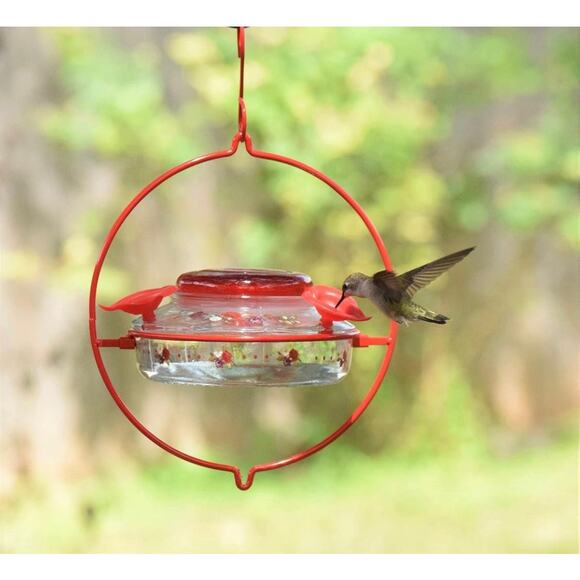 Hummingbird Feeder Decorative Glass Top-Fill - Picture 1 of 6